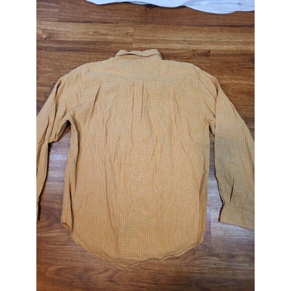 The Territory Ahead Shirt Men's M Orange Textured Cotton Academia - Picture 6 of 6